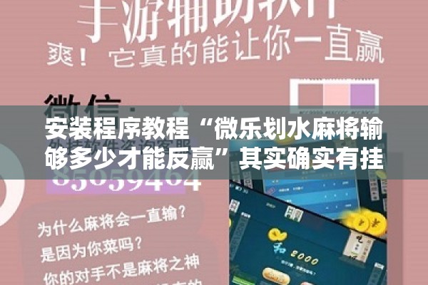 安装程序教程“微乐划水麻将输够多少才能反赢”其实确实有挂
