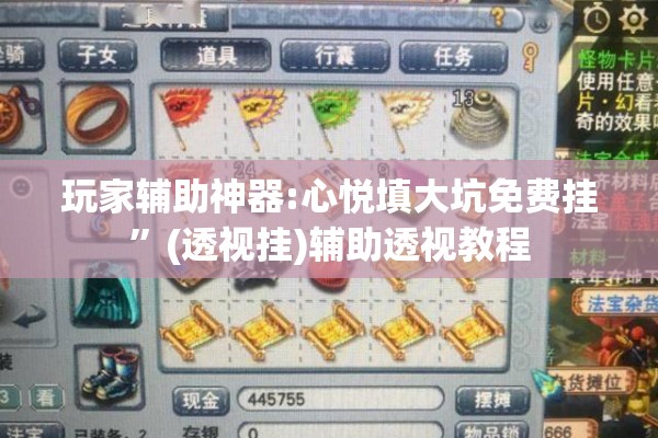 玩家辅助神器:心悦填大坑免费挂”(透视挂)辅助透视教程