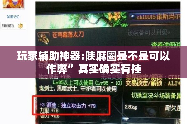 玩家辅助神器:陕麻圈是不是可以作弊	”其实确实有挂