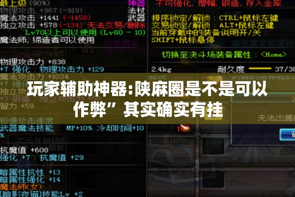 玩家辅助神器:陕麻圈是不是可以作弊”其实确实有挂