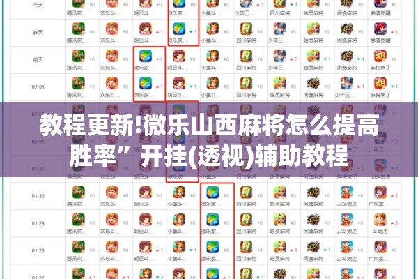 教程更新!微乐山西麻将怎么提高胜率	”开挂(透视)辅助教程