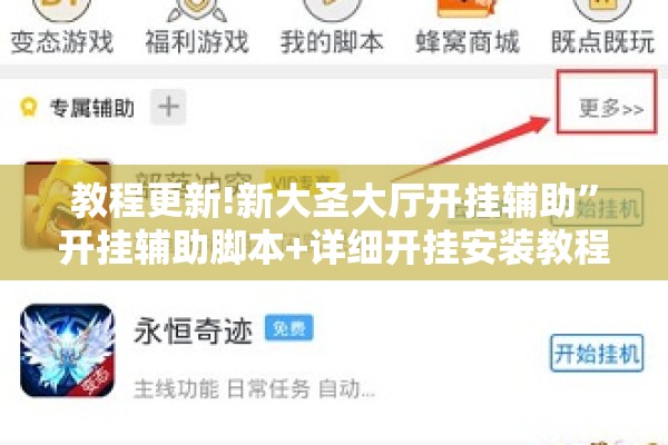 教程更新!新大圣大厅开挂辅助”开挂辅助脚本+详细开挂安装教程