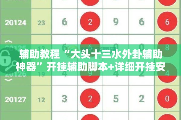 辅助教程“大头十三水外卦辅助神器”开挂辅助脚本+详细开挂安装教程