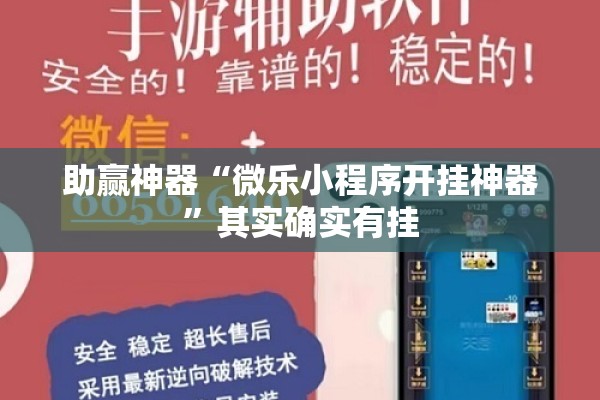 助赢神器“微乐小程序开挂神器”其实确实有挂