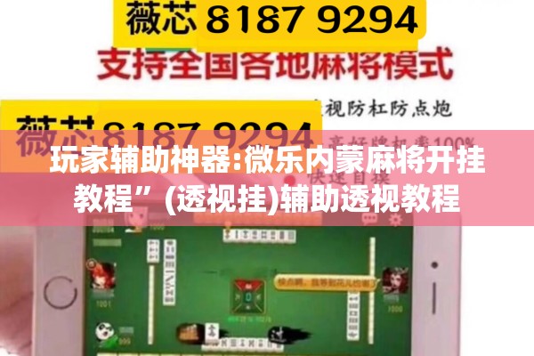 玩家辅助神器:微乐内蒙麻将开挂教程	”(透视挂)辅助透视教程