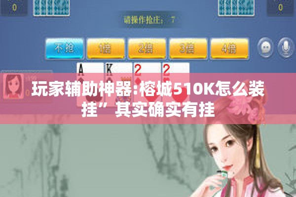 玩家辅助神器:榕城510K怎么装挂”其实确实有挂