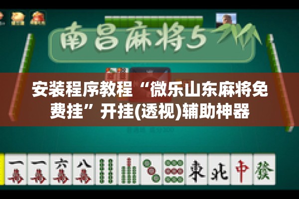 安装程序教程“微乐山东麻将免费挂”开挂(透视)辅助神器