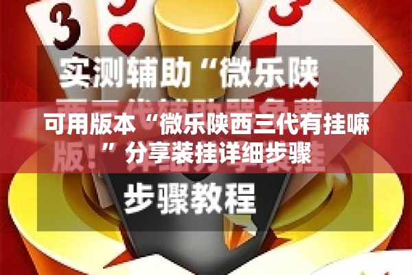 可用版本“微乐陕西三代有挂嘛	”分享装挂详细步骤
