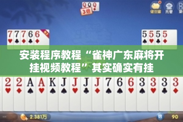 安装程序教程“雀神广东麻将开挂视频教程”其实确实有挂