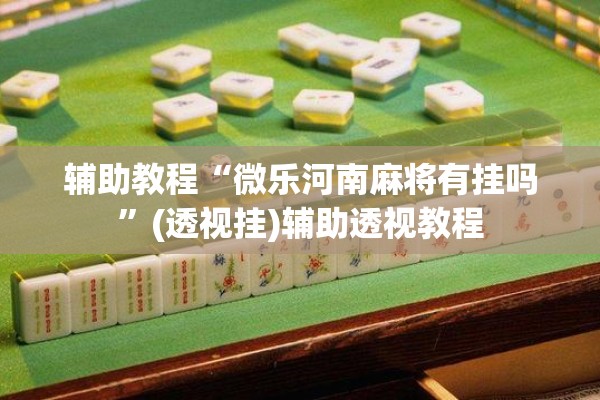 辅助教程“微乐河南麻将有挂吗”(透视挂)辅助透视教程
