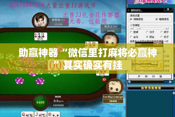 助赢神器“微信里打麻将必赢神”其实确实有挂