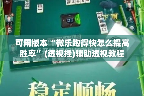 可用版本“微乐跑得快怎么提高胜率”(透视挂)辅助透视教程