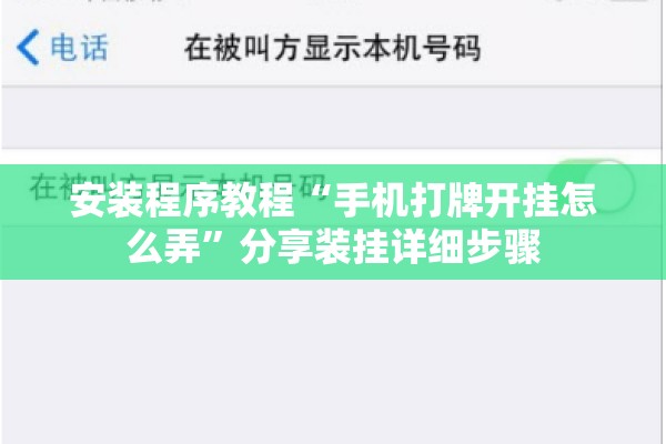 安装程序教程“手机打牌开挂怎么弄”分享装挂详细步骤