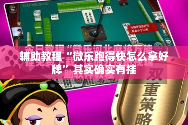 辅助教程“微乐跑得快怎么拿好牌”其实确实有挂